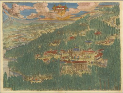 1624 denkbeeldig aanzicht van Daphne in Antiochië door Abraham Ortelius door Abraham Ortelius
