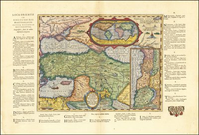 1624 kaart van de Oude Wereld gebaseerd op de Bijbel door Abraham Ortelius door Abraham Ortelius