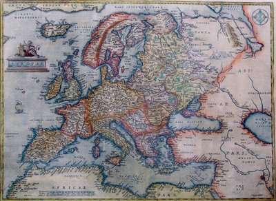 Abraham Ortelius Kaart van Europa door Abraham Ortelius