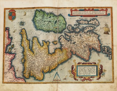 Angliae, Scotiae, et Hiberniae, sive Britannicar: Beschrijving van de eilanden van Engeland, Schotland en Ierland door Abraham Ortelius