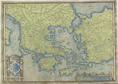 Kaart van Griekenland door Abraham Ortelius