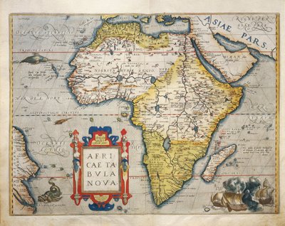 Kaart van Afrika, uit Theatrum Orbis Terrarum door Abraham Ortelius door Abraham Ortelius