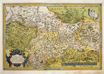 Kaart van Saksen, uit Theatrum Orbis Terrarum door Abraham Ortelius door Abraham Ortelius