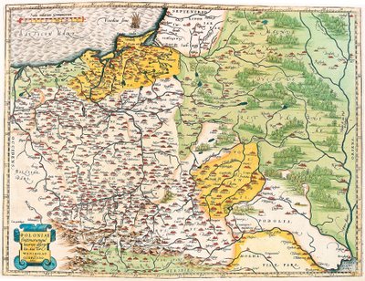 Poloniae finitimarumque locorum descriptio. Geografische kaart van Polen uit 