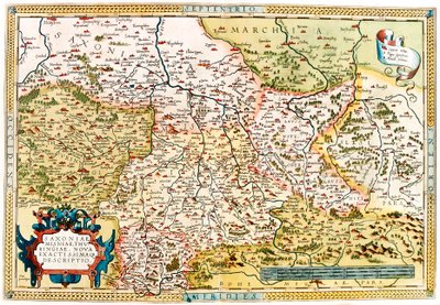 Saxoniae, Misniae, Thuringiae, Nova Accurssimaque Descriptio Geografische kaart van het gebied van Saksen, Thüringen in Duitsland uit 