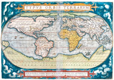 Wereld door Abraham Ortelius
