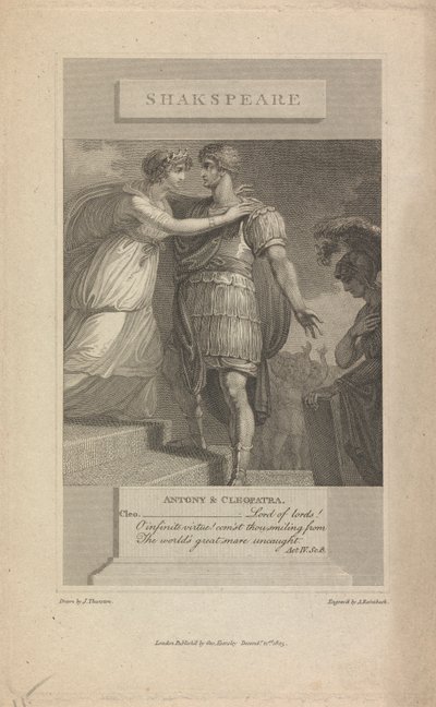 Antonius en Cleopatra Act IV Sc. 8 door Abraham Raimbach
