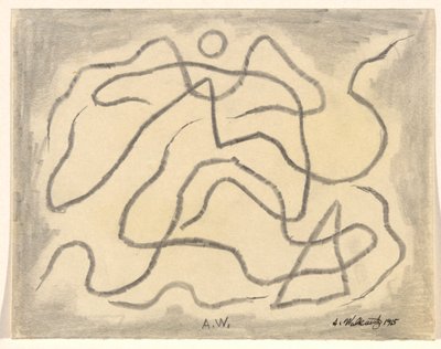 Ritmische lijnen (Abstractie) door Abraham Walkowitz
