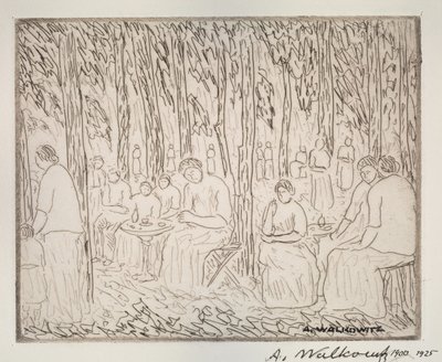 Onder Twee Bomen, 1900-1925 door Abraham Walkowitz