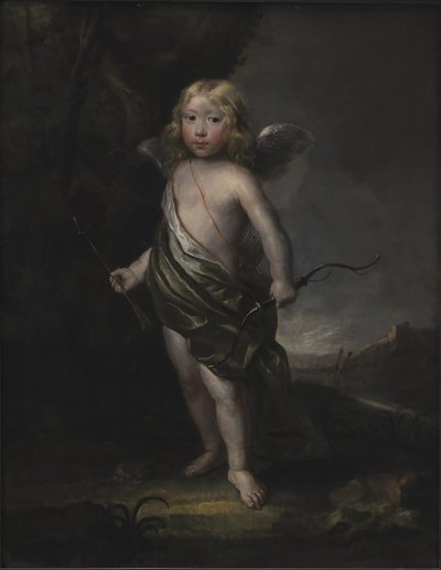 Portret van een adellijke jongen in Cupido
