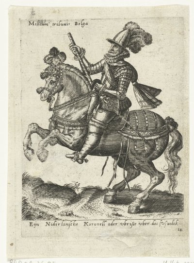 Nederlandse ruiter-commandant door Abraham de Bruyn (attributed to)