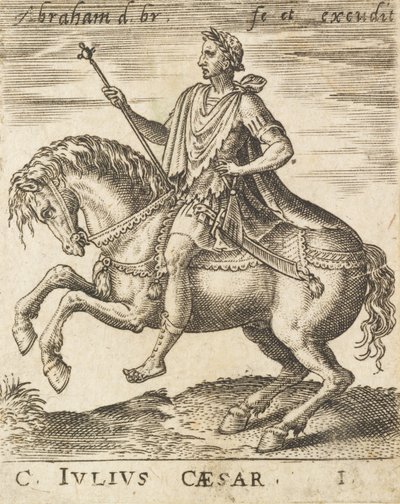 C. Julius Caesar uit Twaalf Caesars te paard, ca. 1565-1587 door Abraham de Bruyn