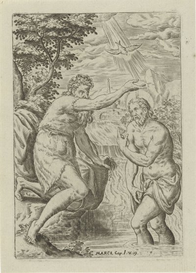 Doop van Christus door Abraham de Bruyn