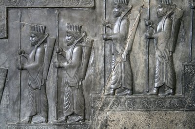 Muurgravure die de Koninklijke Garde afbeeldt, Tachara, Persepolis, ca. 6e-5e eeuw v.Chr. door Achaemenid