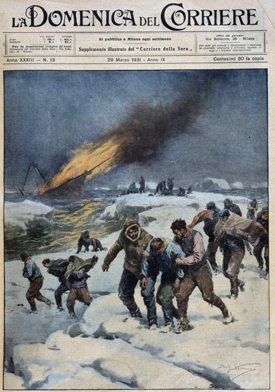 Na de explosie van de walvisvaarder 