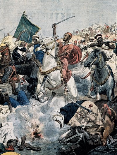 BELTRAME, Achilles (1871-1945). Oorlog in Marokko. De rebellen vallen Casablanca opnieuw aan, maar worden gedood door de Franse artillerie door Achille Beltrame