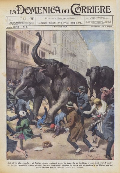 Van het circus naar de straat door Achille Beltrame