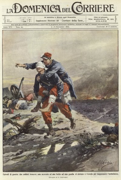 Oorlogsepisodes door Achille Beltrame