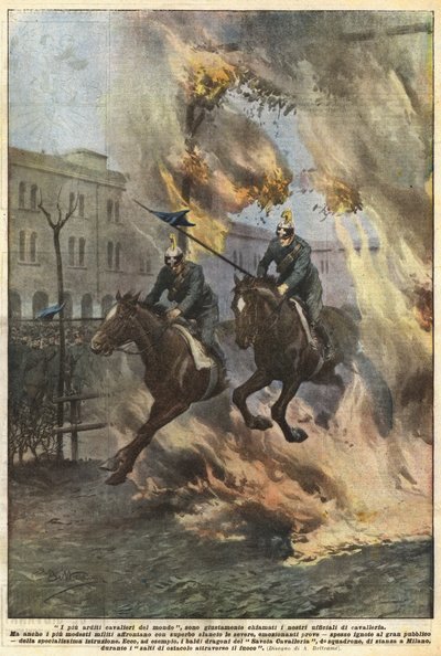 De meest gedurfde ridders ter wereld, terecht onze cavalerieofficieren genoemd door Achille Beltrame