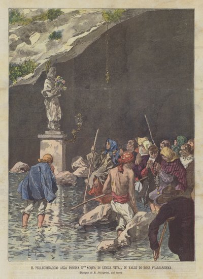 De pelgrimstocht naar de levenswaterbron in de Vallei van Rozen (Valsassina) door Achille Beltrame