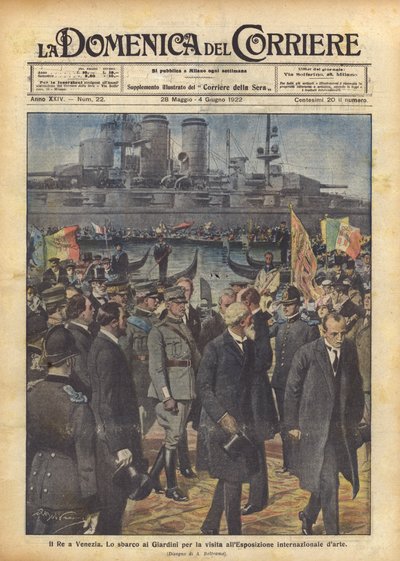 De koning in Venetië door Achille Beltrame