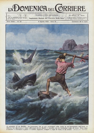 De moed van een Balilla door Achille Beltrame