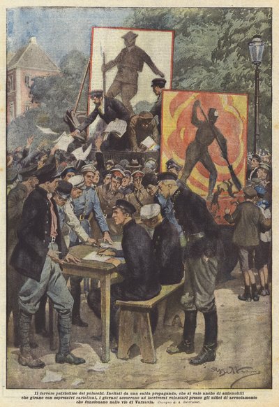 Het patriottische enthousiasme van de Polen door Achille Beltrame