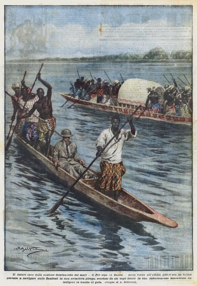 De toekomstige leider van de natie die de zeeën domineert, de Prins van Wales, tijdens zijn bezoek aan Afrika door Achille Beltrame