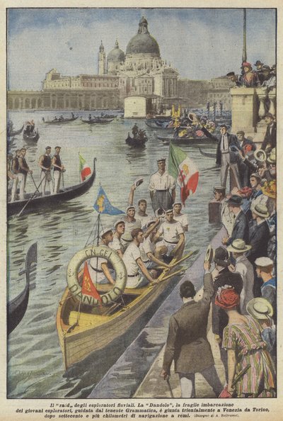 De expeditie van de rivierverkenners door Achille Beltrame