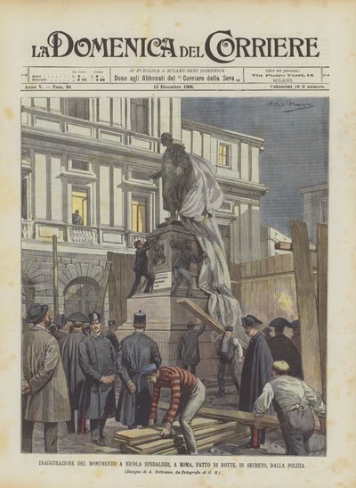 Inhuldiging van het monument voor Nicola Spedalieri in Rome, 