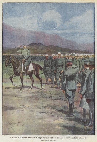 Italië in Albanië door Achille Beltrame