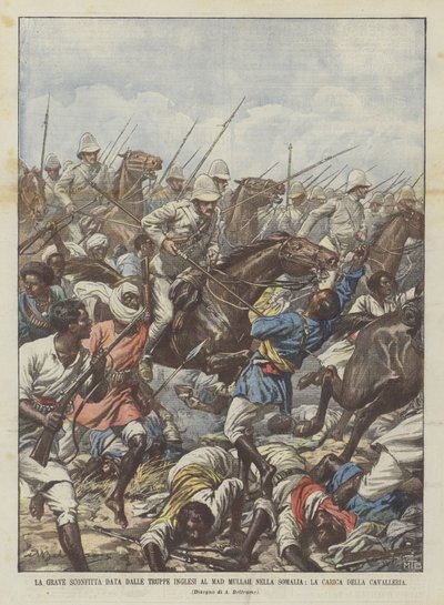 De zware nederlaag toegebracht door de Engelse troepen aan de Mad Mullah in Somalië, de aanval van de cavalerie door Achille Beltrame