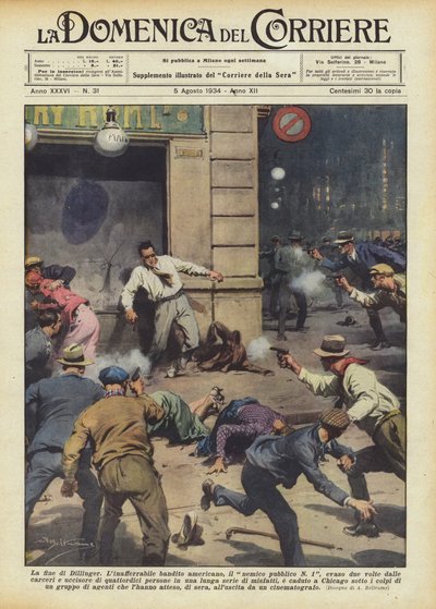 Het einde van Dillinger door Achille Beltrame