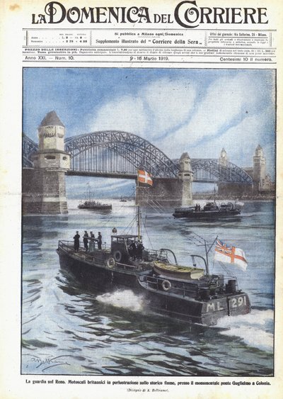 De wacht aan de Rijn door Achille Beltrame