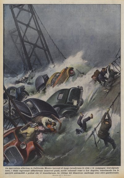De verschrikkelijke overstroming in Californië door Achille Beltrame