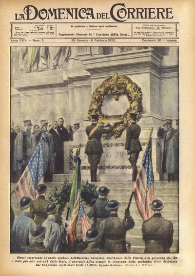 Amerikaanse eer aan het heilige symbool van het overwinnende leger door Achille Beltrame