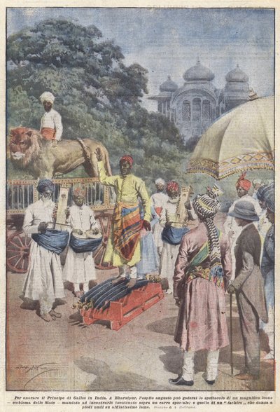 Om de Prins van Wales in India te eren door Achille Beltrame
