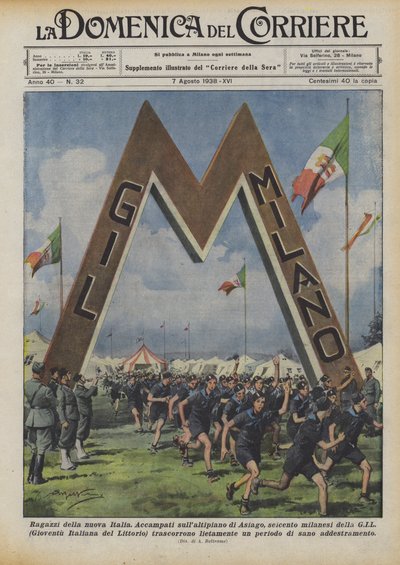 Jongens van het nieuwe Italië door Achille Beltrame