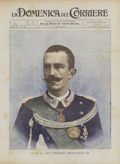Zijne Majesteit Koning Victor Emanuel III door Achille Beltrame