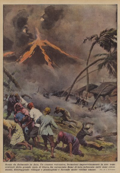 Apocalyptische scène in Azië door Achille Beltrame