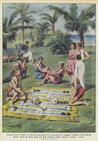 Vermaak over de oceaan door Achille Beltrame