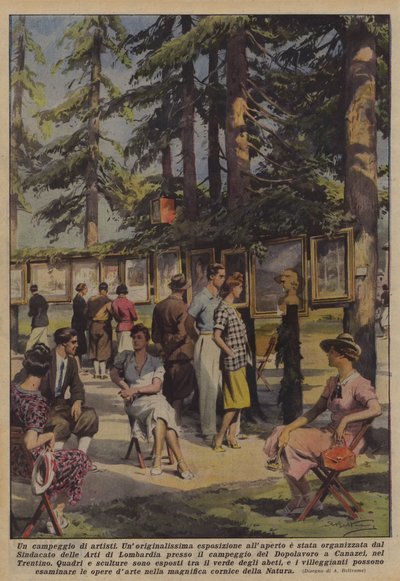 Een kunstenaarskamp door Achille Beltrame