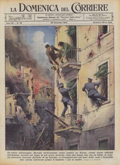 Een heroïsche redding door Achille Beltrame