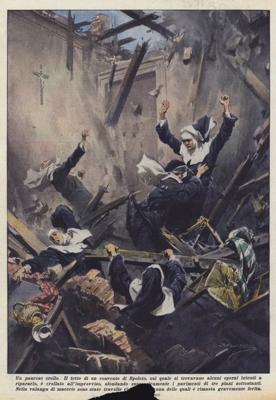 Een angstaanjagende instorting door Achille Beltrame