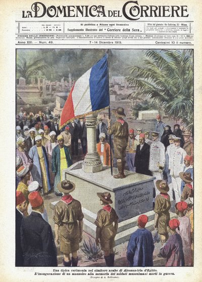 Een typische ceremonie op de Arabische begraafplaats van Alexandrië, Egypte door Achille Beltrame