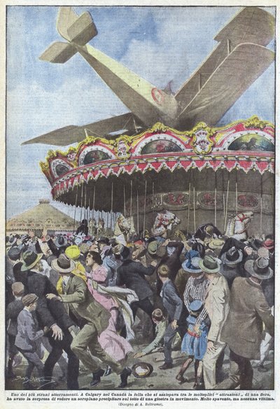 Een van de vreemdste landingen door Achille Beltrame