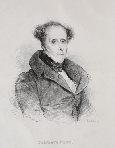 François René Auguste Victome de Chateaubriand door Achille Devéria