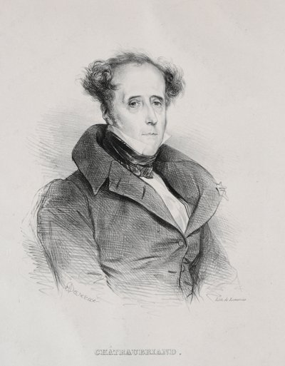 François René Auguste Victome de Chateaubriand door Achille Devéria