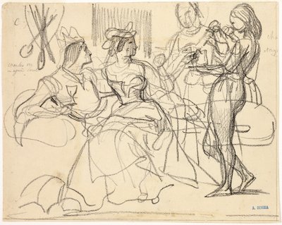 Studie door Achille Devéria