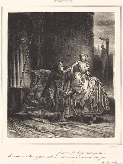 Jeanne van Bourgondië door Achille Devéria